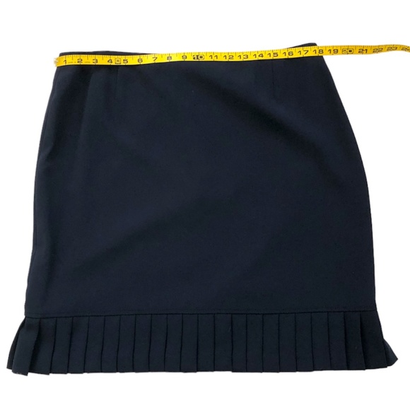 Tahari ASL Navy Blue Short Sleeve Skirt Suit with Pleat Detail Size 14P - Picture 12 of 16